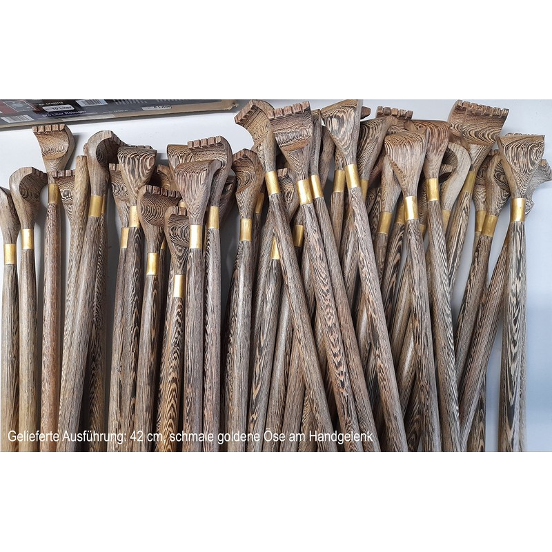 Dandy Back Scratcher, 42 cm, Very Sturdy Wood, Brown Gold-Coloured