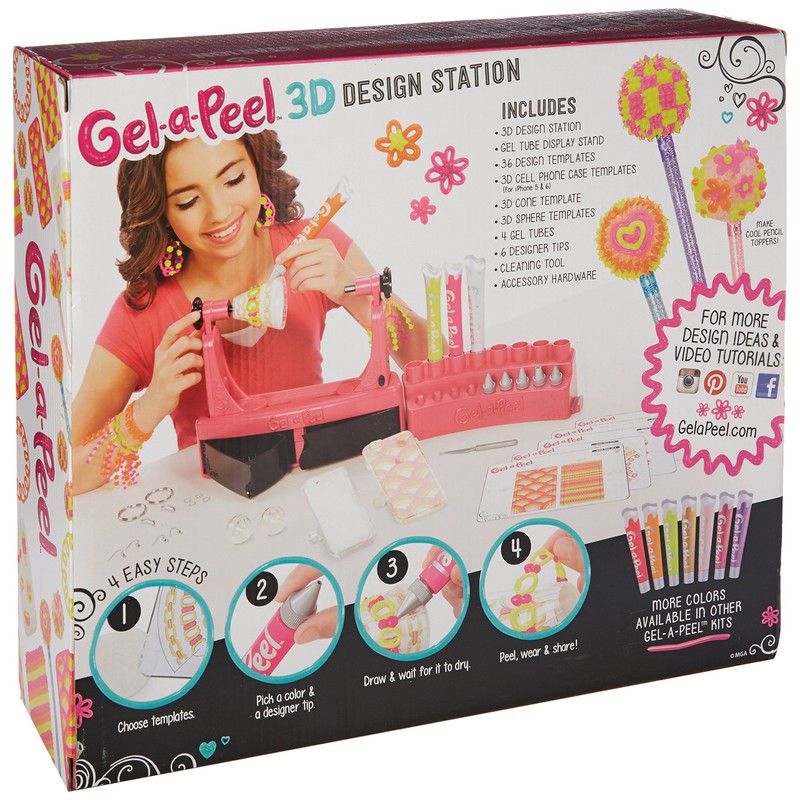Gel-A-Peel 3D Accessory Design Station - 4 Gel Tubes
