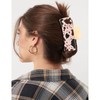 Hapdoo 3pcs Cow Print Western Leather Square Hair Clips, Matte