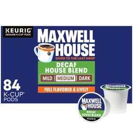 Maxwell House Decaf House Blend Medium Roast K-Cup Coffee Pods, 84 ct Box