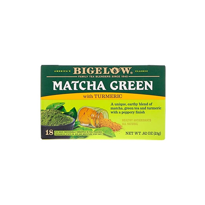 Bigelow Matcha Green Tea with Turmeric - 18 Tea Bags