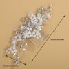 Octwine Bridal Wedding Rhinestone Hair Comb Flower Leaf Hair Comb