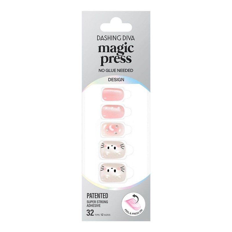 Dashing Diva Magic Press Mellow Cat (Regular Round) Nail Tips