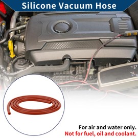 Hihaha Silicone Vacuum Tubing Hose Automotive Vacuum Line High Temperature 5.5Ft 1/16" 2mm ID 2.5mm Thickness 1 Pcs Red