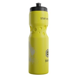SHAHZ 2-Pack Drink Bottles 800ml, Lightweight, BPA Free Motivational Squeeze Water Bottle for Exercise, Gym, Bike, Cycling, Running, and All Outdoor Sports (Yellow)