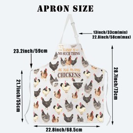 BDPWSS Chicken Apron Chicken Lovers Gifts Chicken Hen Farmer Gift There Is No Such Thing As Too Many Chickens Kitchen Apron (Much chicken apronCA)
