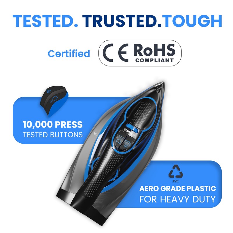 Xabitat Luxury Cordless Iron | 1500W Steam Iron | Anti