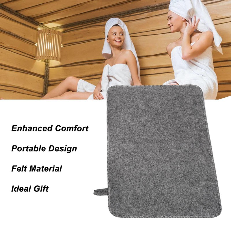 Felt Sauna Mat, Water Absorption, Heat Insulation, Durable Felt Material,