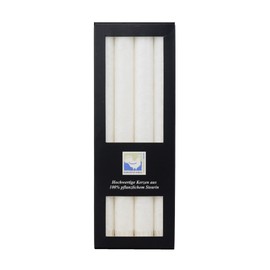 Stearin Stabkerzen, 250 x 22 mm, Elfenbein, 4er-Pack, Bio - Kerzen / Stearin - Leuchterkerzen