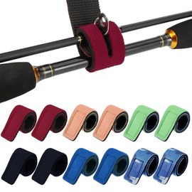 Cjytdkj Fishing Rod Straps, 12PCS Magic Bait Strap, Fishing Tackle Tie Bag for Fishing Rod Organize(25cm)