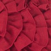 Saro Lifestyle Christmas Tree Skirt with Ruffled Design, Red, 84"