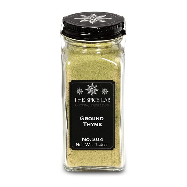 The Spice Lab No. 204 - Ground Thyme - Kosher Gluten-Free Non-GMO All Natural Spice - French Jar