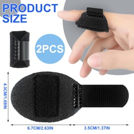 BHUJIA 2PCS Finger Splint – Adjustable Composite Cloth Trigger Finger Splints Brace for Daily Finger Protection and Comfort, White