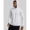 Zengjo Lightweight Hoodies for Men Pullover Workout(White,L)