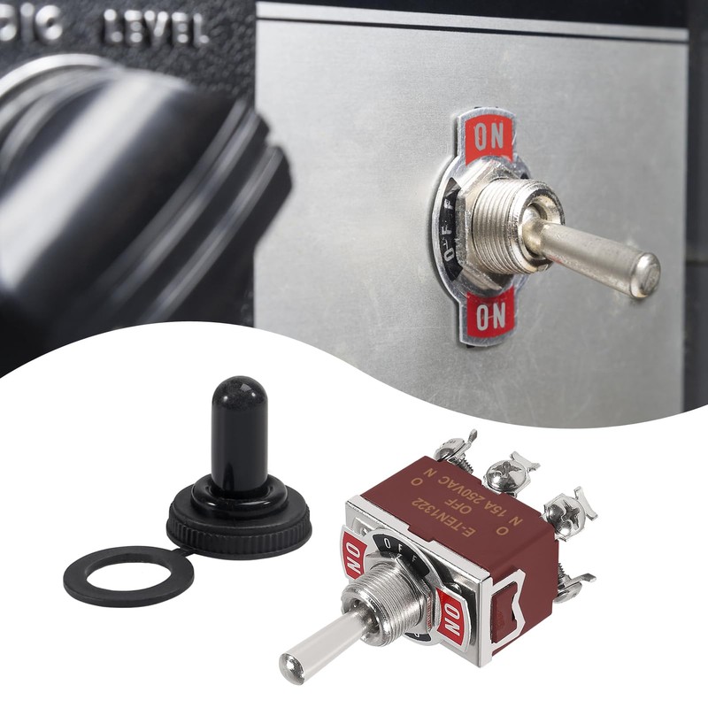 ACEIRMC 4Pcs Momentary Toggle Switch 12V DC 30A DPDT (ON)-Off-(ON)