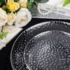 Rubtlamp 100Pcs Clear Plastic Plates, Heavy-Duty Party Plates, Clear Hammered