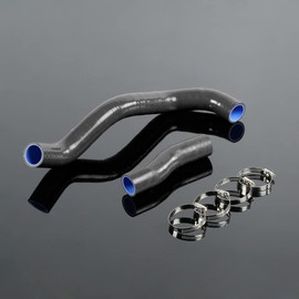 Silicone Radiator Hose Kit Compatible with TOYOTA/Compatible with LEXUS IS300 ALTEZZA JCE10 2JZGE 00-05 Black