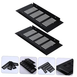COHEALI 2pcs Aluminum Alloy Breathable Ventilation Cover Air Vent Grille for Cabinets Wardrobes and Corrosion Resistant and Odor Design