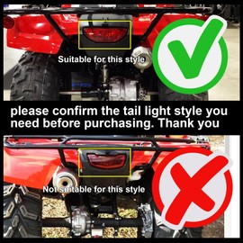 Cavauu ATV Motorcycle LED Tail Light Waterproof for Honda TRX LED Brake Lamp Replaces# 33700-HN1-A71 Compatible with Honda TRX 250 300 400EX Rancher 420 TRX400X 500 700 (1 PCS) (Red)