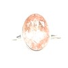 Natural Pink Morganite 925 Solid Sterling Silver Engagement Ring Size