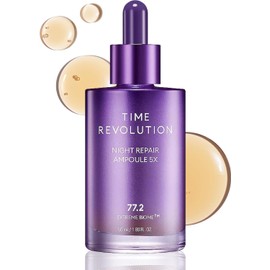 MISSHA Time Revolution Night Repair - Ampolla de suero facial (5ª generación), cuidado de la piel probiótico durante la noche para revitalización y luminosidad, 1.69 onzas líquidas