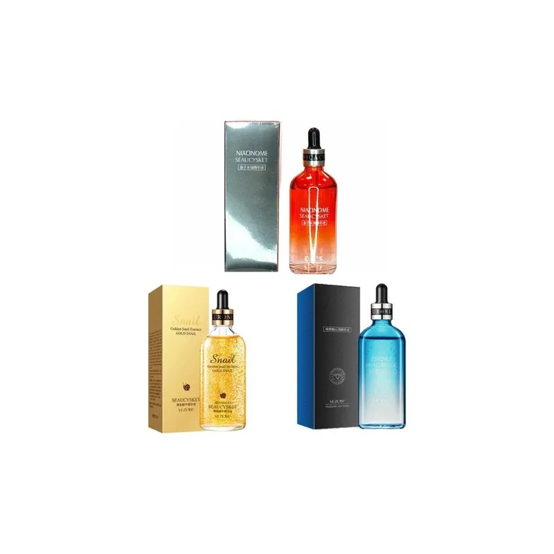 Veze® Kit 3 Sérum Ácido Hialurónico + Caracol + Caviar