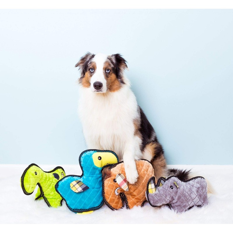 ZippyPaws ZP848 Grunterz Ronny Rhino Squeak Toy, Black