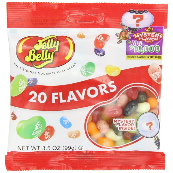 Jelly Belly Jelly Beans, 20 Flavors, 3.5-Ounce Bags (Pack of 12)