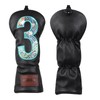 Black Golf Fairway Wood #3 Club Headcovers Cover Floral Large