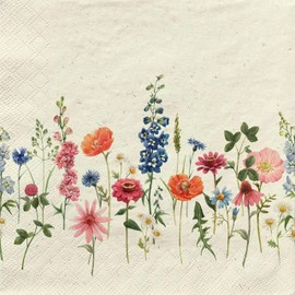 20 Napkins Environmentally Friendly Flowers, Flower Meadow Napkins, Flowers, Spring, Summer, Autumn, Decoupage, Table Decoration, Decoupage, Decoupage, 33 x 33