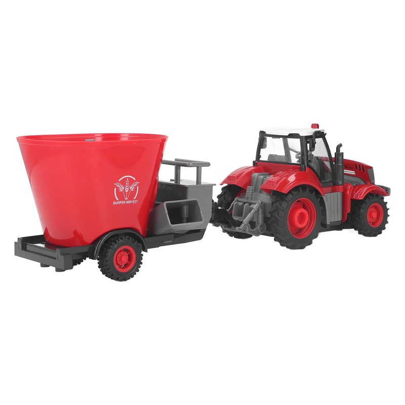 RC Farm Tractor with Trailer Remote Control Tractor Toy RC