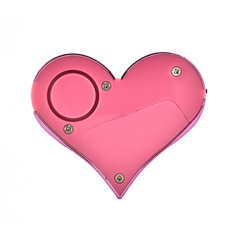 Self Defense Alarm Heart Shape Security Protect Personal Alert(Red)