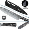 Dfito Chef Knife Sets with Roll Bag, 9 Pieces Professional