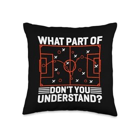 Funny Soccer Strategy Board Meme Design Throw Pillow