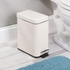 mDesign Small Modern 1.3 Gallon Rectangle Metal Lidded Step Trash