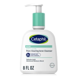 Cetaphil Cetaphil Gentle Clear Pore Clearing Acne Cleanser, Foaming Gel Cleanser for Sensitive, Acne-Prone Skin, 8 Fl Oz Pump Bottle, 2% Salicylic Acid, Gently Exfoliates, Dermatologist Recommended Brand