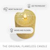 Luminara Rich Gold Glitter Ribbed Flameless LED Candle Moving Flame
