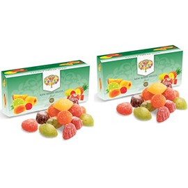 Hezvic New Berry Fruit Jewels 300grams - Pack of 2 Assorted Soft Centred Fruit Jellies - Individually Wrapped Assorted Fruit Jewels, Lime