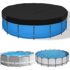 SAFANA 16FT Above Ground Pool Cover,Outdoor Round Swimming Pool Cover,CircularMetal Prism Frame Swimming Pool Specific Pool Cover