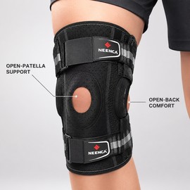Hinged Knee Brace for Support – Adjustable Neoprene Design with Side Stabilizers for Daily Movement