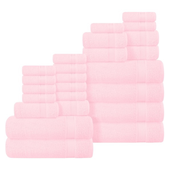 Belizzi Home 100% Cotton Towel Set, Contains 6 Soft Bath