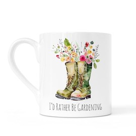 Noble & Page Bone China Gardening Mugs | Hand-Printed in The UK | Range of 4 Watercolour Floral Designs with Quotes – Gift for Garden Lovers