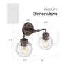 zeyu 2-Light Bathroom Vanity Light, Farmhouse Wall Sconce Lighting with
