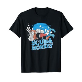 VXLS Scuba Diving Snorkeling Monkey Ape Colorful Fishes T-Shirt