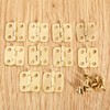Mgoodoo Pack of 10 Mini Hinges Gold Stainless Steel Small