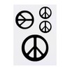 4 x 'Peace Sign' Temporary Tattoos - Water Resistant, Skin-Safe,
