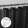 KOUFALL Black Shower Curtain Set with Hooks,Linen Cloth Fabric Waterproof