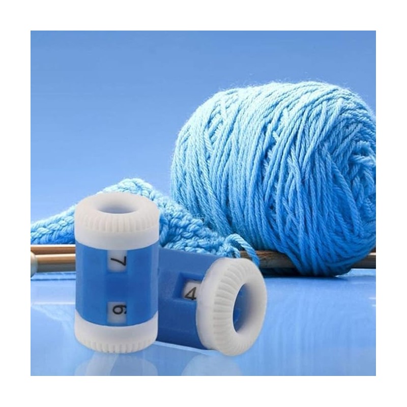 Pack of 4 Plastic Knitting Needles Row Counter 2 Sizes