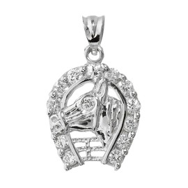 Horseshoe Lucky Pendant in Sterling Silver