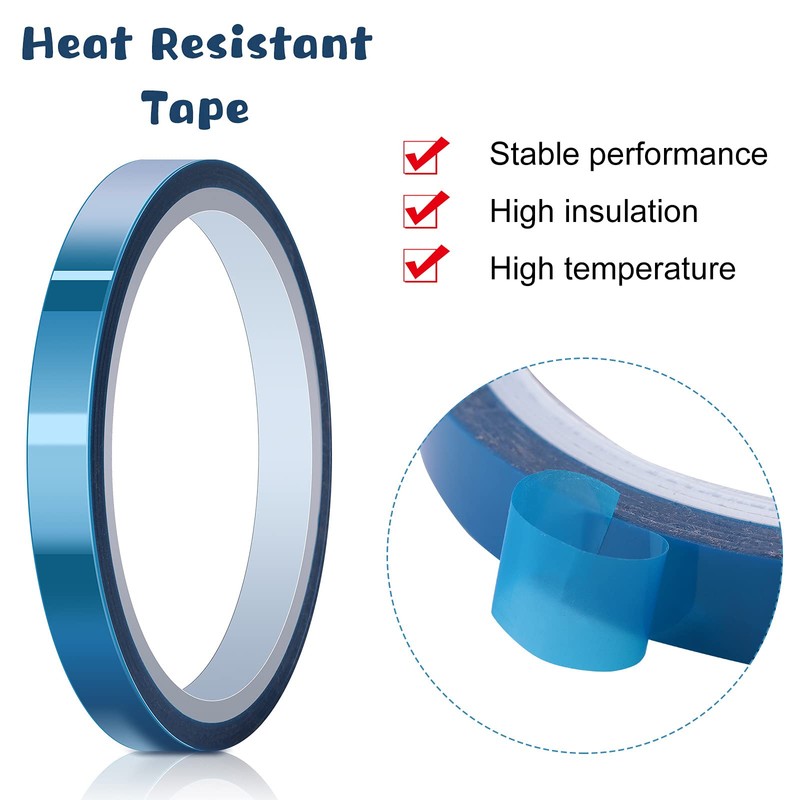Outus 6 Rolls 10mm High Temperature Tape Heat Vinyl Press